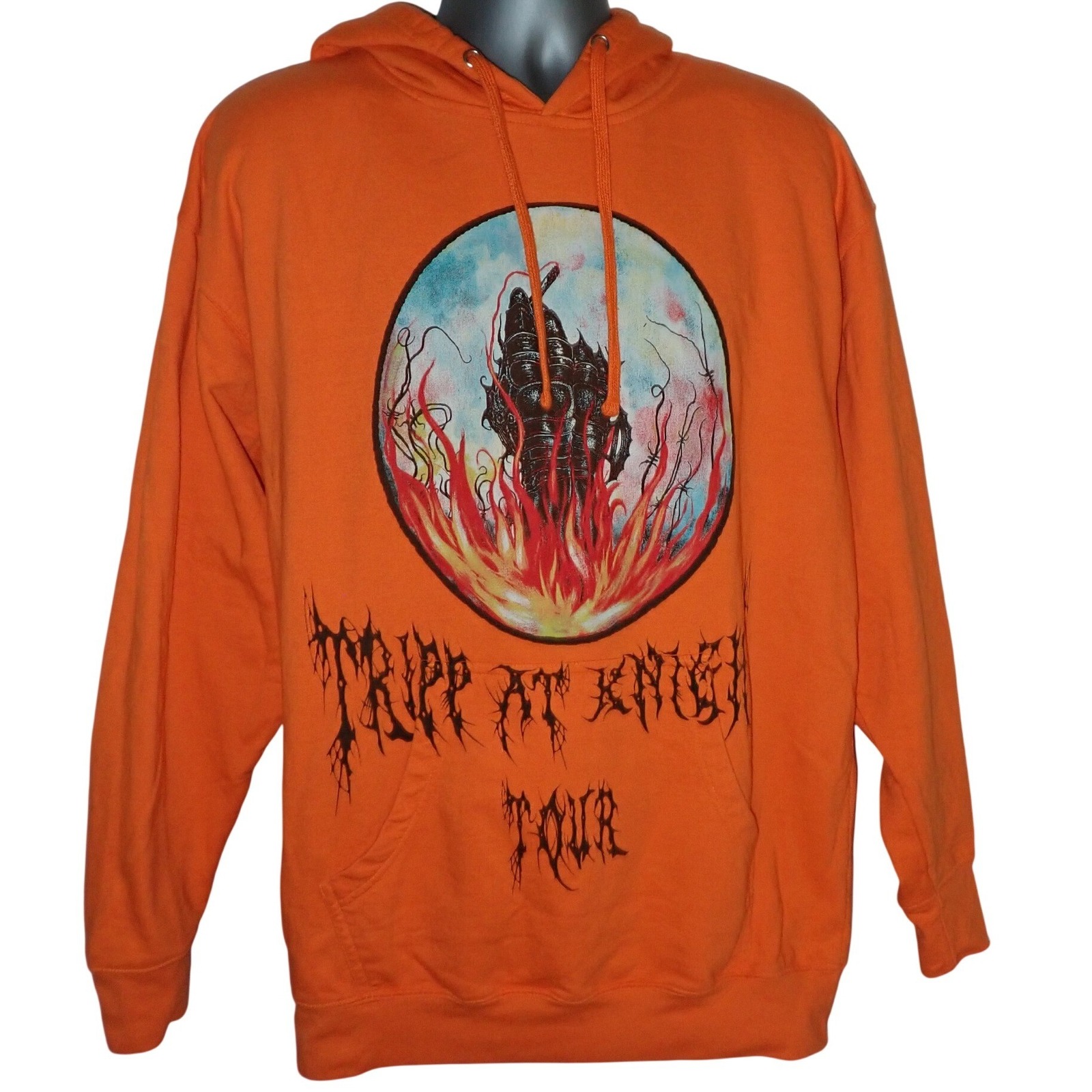 Tripp At Knight Hoodie Mens Xl Orange Tour Trippie Reed Pullover Hip Hop
